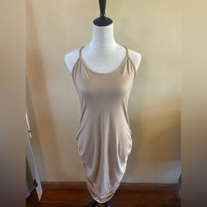 Fashion nova women’s brown spaghetti strap midi dress size xl